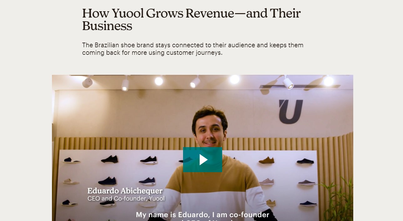 A screenshot of Yuool's case study published by MailChimp